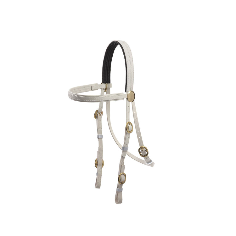 Zilco Brass Buckle Race Bridle white