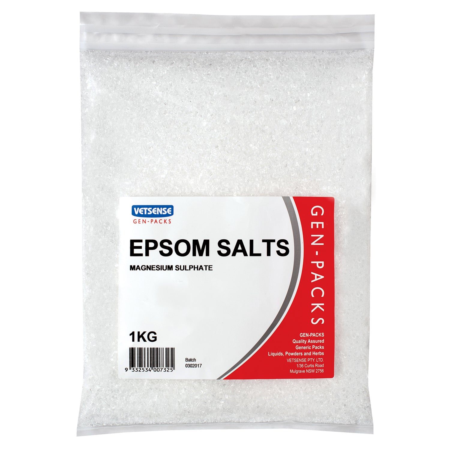 Epsom Salts 1kg (Vetsense)