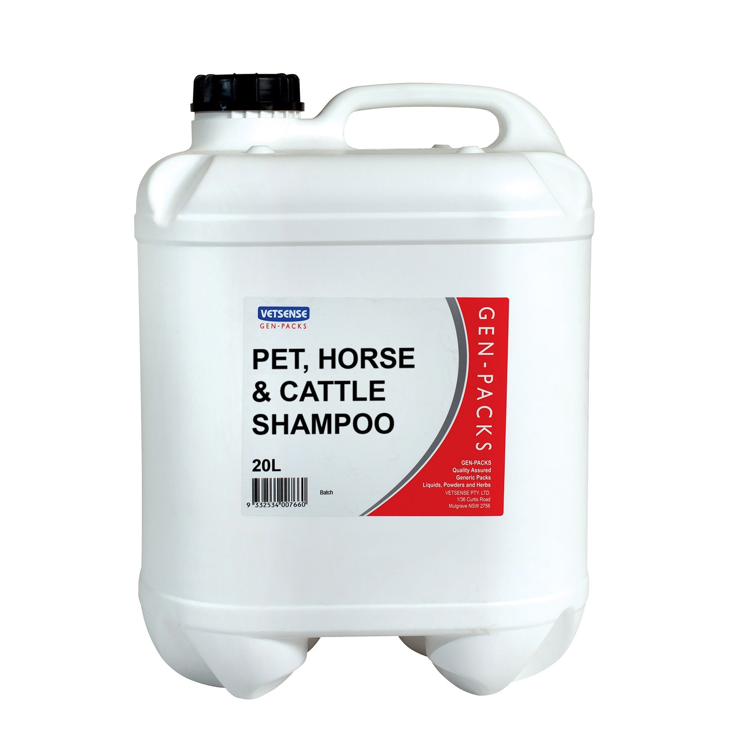 Vetsense Gen Pack Pet, Horse & Cattle Shampoo 20L