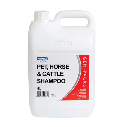 Vetsense Gen Pack Pet, Horse & Cattle Shampoo 5L